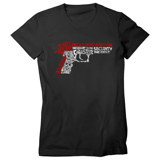 2nd Amendment Gun Words Womens T-Shirt