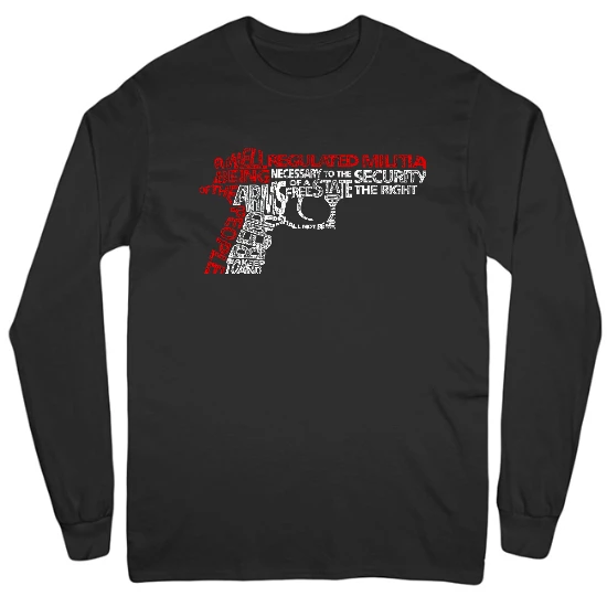 2nd Amendment Gun Words Mens Long Sleeve T-Shirt