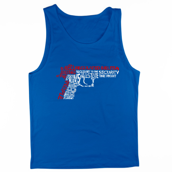 2nd Amendment Gun Words Mens Tank Top