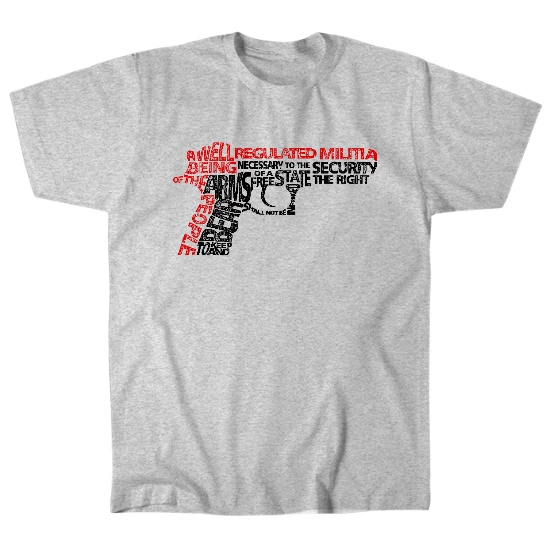 2nd Amendment Gun Words B/R Mens T-Shirt