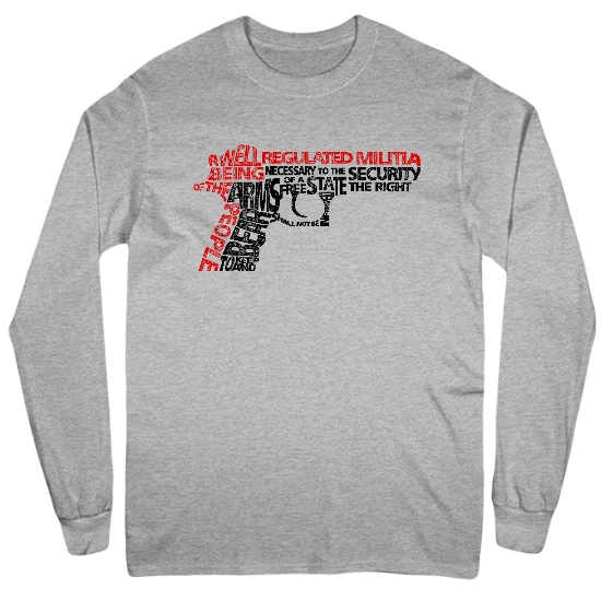 2nd Amendment Gun Words B/R Mens Long Sleeve T-Shirt