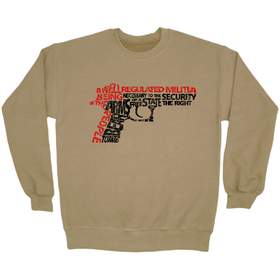 2nd Amendment Gun Words B/R Crewneck Sweatshirt