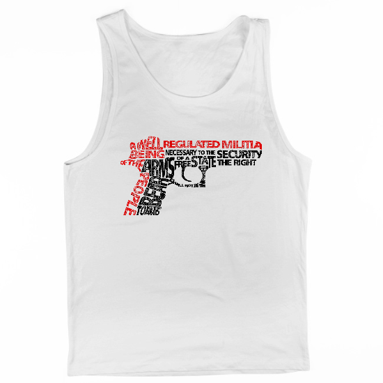 2nd Amendment Gun Words B/R Mens Tank Top