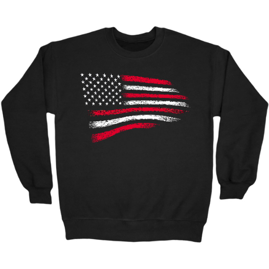 USA Flag Crewneck Sweatshirt