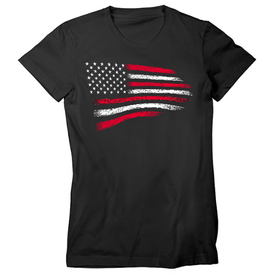 USA Flag Womens T-Shirt