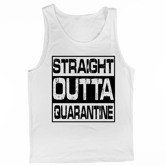 Straight Outta Quarantine Coronavirus COVID-19  Mens Tank Top