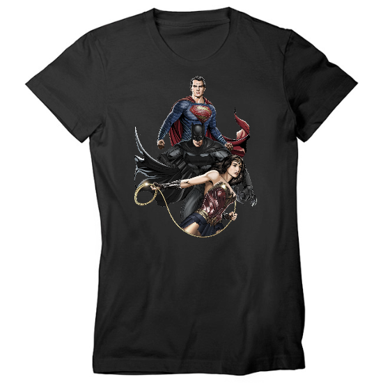 Trio Hero Mash Up Womens T-Shirt