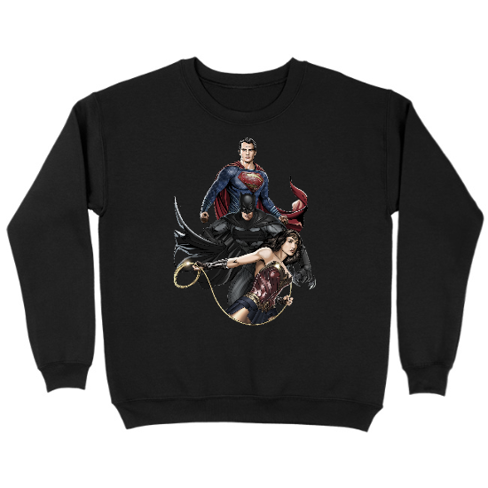 Trio Hero Mash Up Kids Crewneck Sweatshirt
