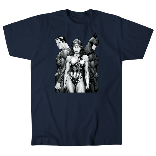 Trio Hero Mash Up Mens T-Shirt 01