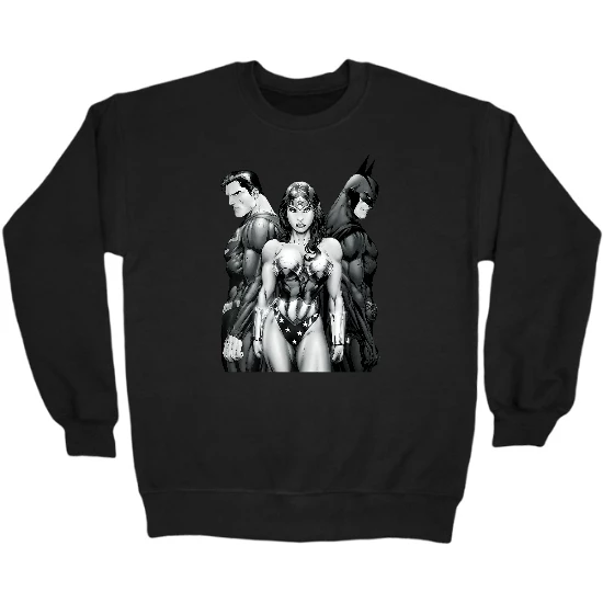 Trio Hero Mash Up Crewneck Sweatshirt 01