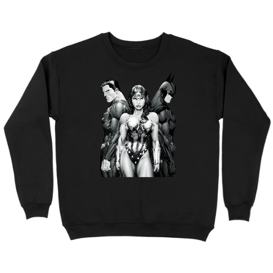 Trio Hero Mash Up Kids Crewneck Sweatshirt 01