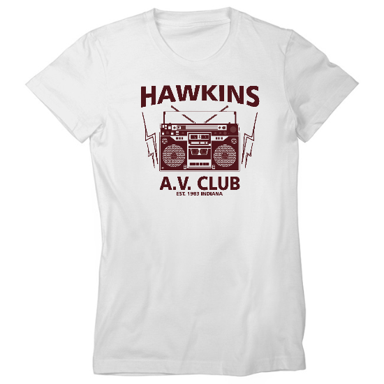 Hawkins Boombox Womens T-Shirt