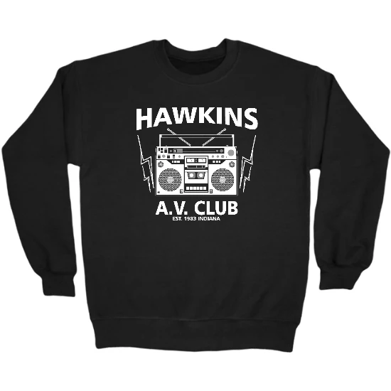 Hawkins Boombox - White Crewneck Sweatshirt