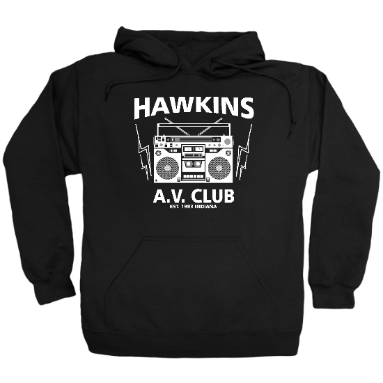 Hawkins Boombox - White Hoodie