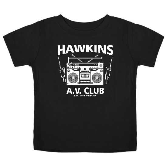 Hawkins Boombox - White Kids T-Shirt