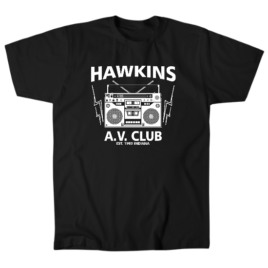 Hawkins Boombox - White Mens T-Shirt