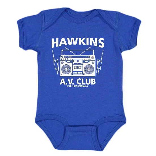 Hawkins Boombox - White Onesie