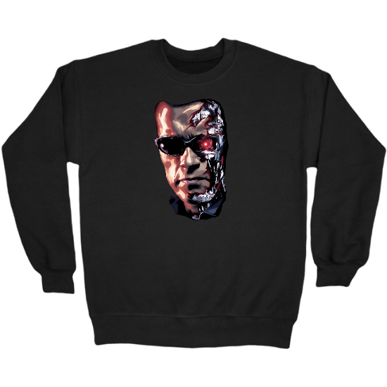 Robot Torn Face Crewneck Sweatshirt