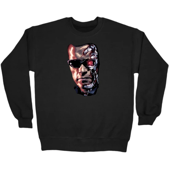 Robot Torn Face Crewneck Sweatshirt