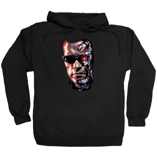 Robot Torn Face Hoodie