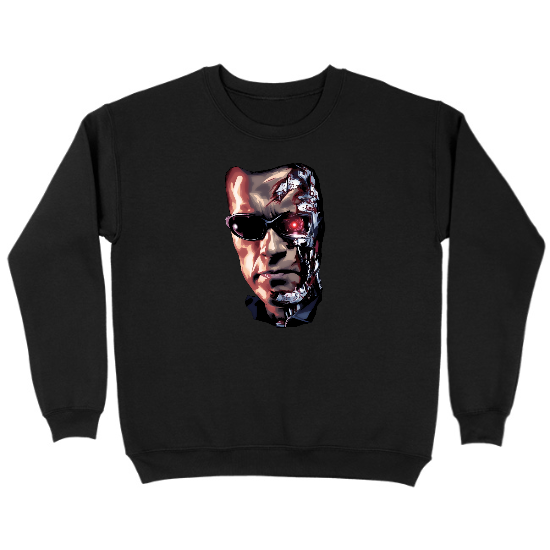 Robot Torn Face Kids Crewneck Sweatshirt