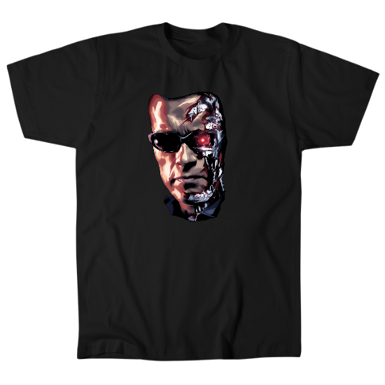 Robot Torn Face Mens T-Shirt
