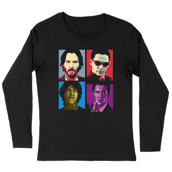 Keanu Pop Art Womens Long sleeve T-Shirt