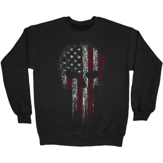 USA Patriotic Skull Crewneck Sweatshirt
