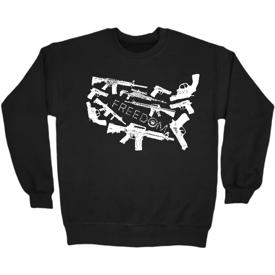 USA Freedom Map Crewneck Sweatshirt