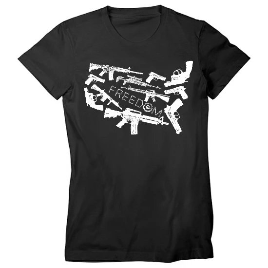 USA Freedom Map Womens T-Shirt