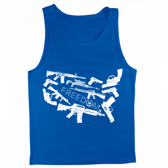 USA Freedom Map Mens Tank Top