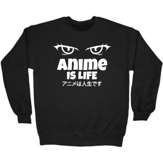 Anime is Life Eyes Crewneck Sweatshirt
