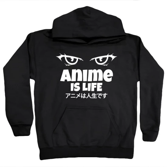 Anime is Life Eyes Kids Hoodie