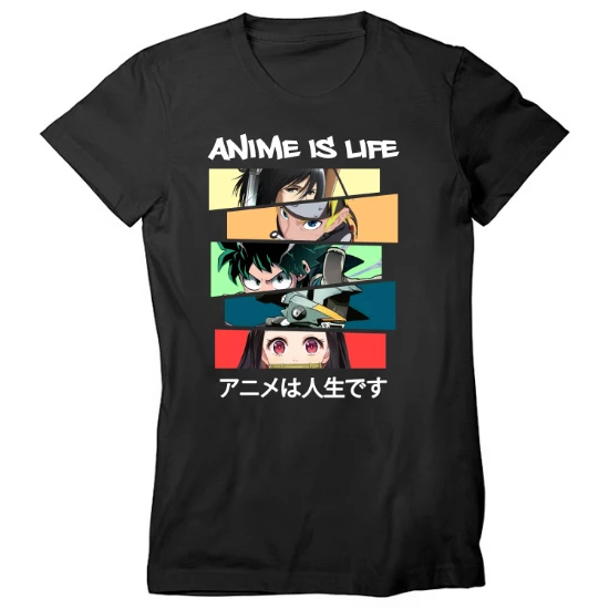 Anime is Life Panels Womens T-Shirt