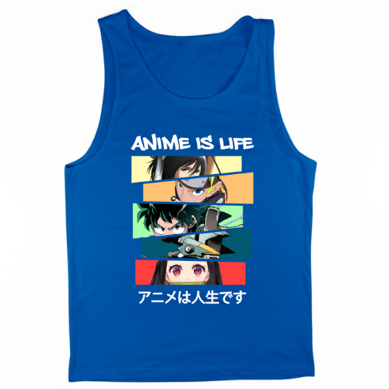 Anime is Life Panels Mens Tank Top