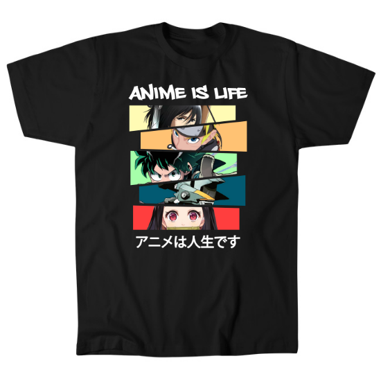 Anime is Life Panels Mens T-Shirt