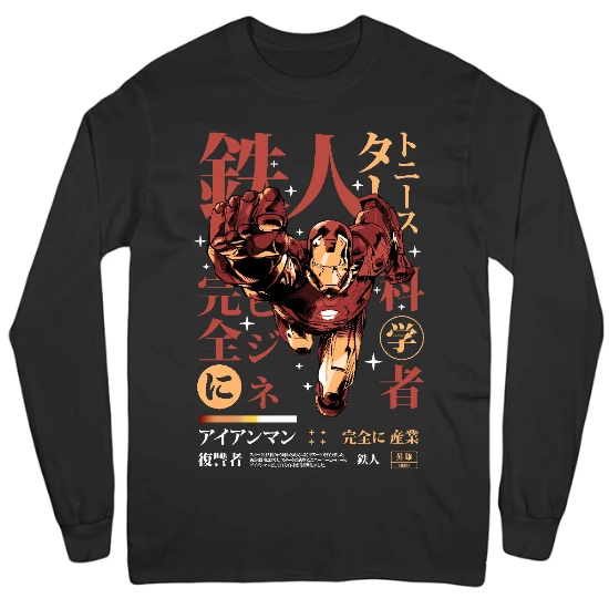 Anime Super Hero  Mens Long Sleeve T-Shirt