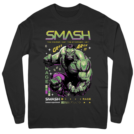 SMASH Mens Long Sleeve T-Shirt