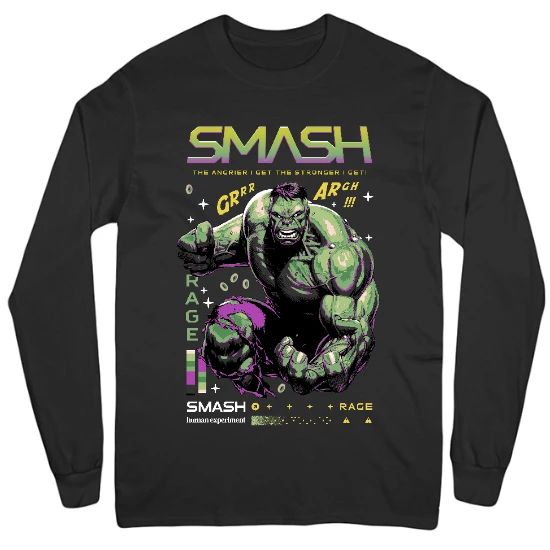 SMASH Mens Long Sleeve T-Shirt