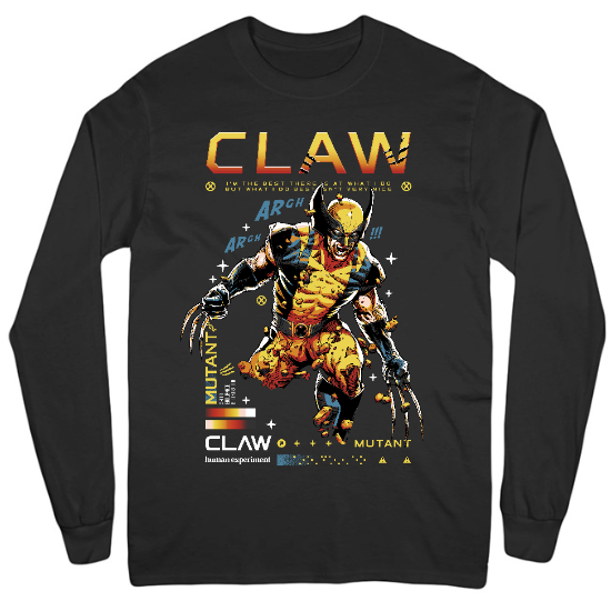 Clawed Hero Mens Long Sleeve T-Shirt