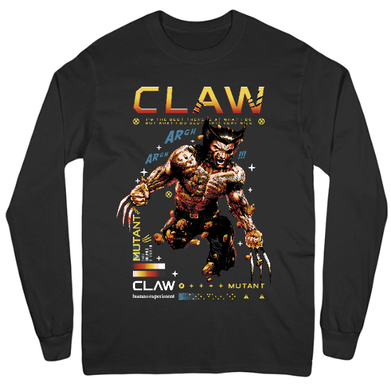Clawed Mutant Mens Long Sleeve T-Shirt