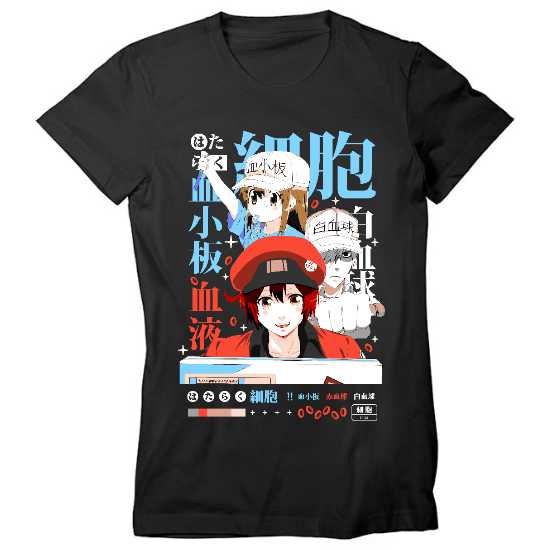 Blood Cells Anime Womens T-Shirt