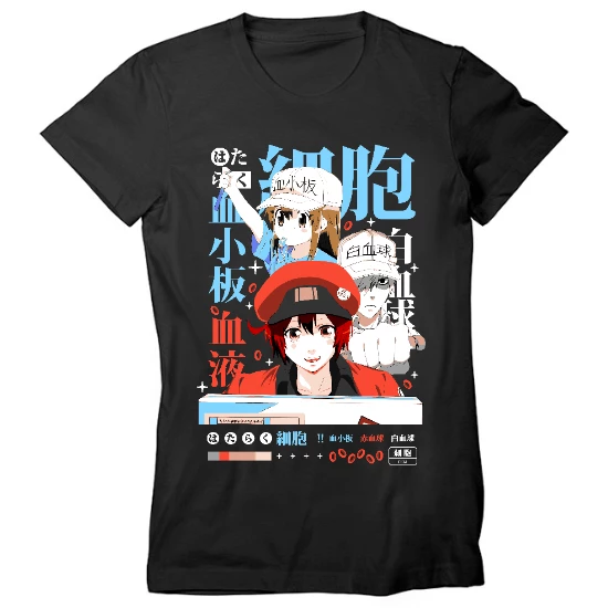Blood Cells Anime Womens T-Shirt