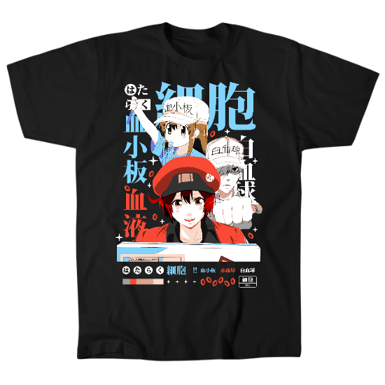 Blood Cells Anime Mens T-Shirt