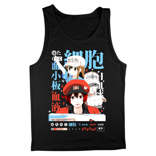 Blood Cells Anime Mens Tank Top
