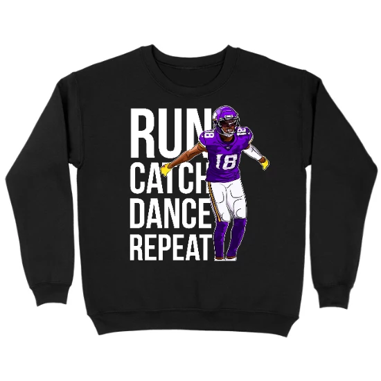 Run Dance Catch Repeat Kids Crewneck Sweatshirt