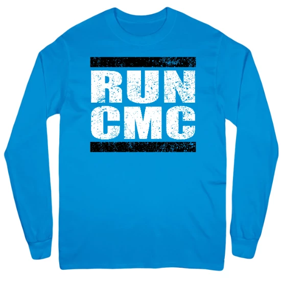 RUN CMC - Blue Mens Long Sleeve T-Shirt