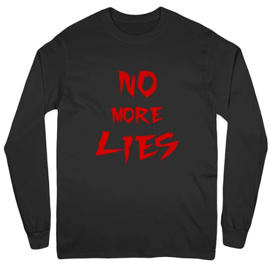 No More Lies Mens Long Sleeve T-Shirt