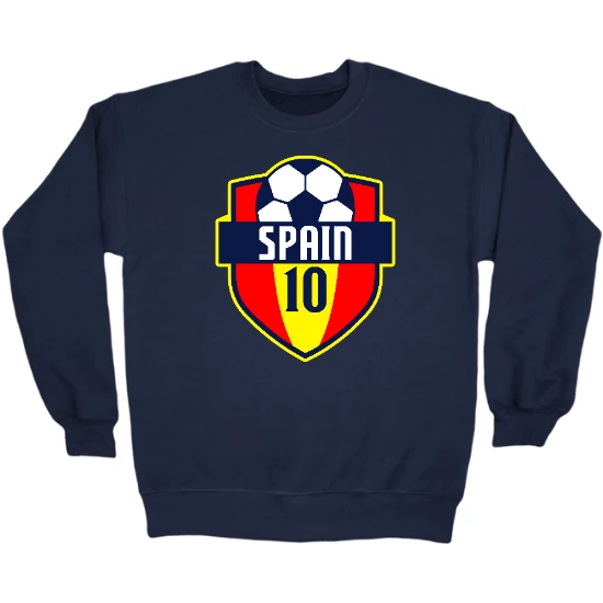 Spain World Soccer National Team Crewneck Sweatshirt