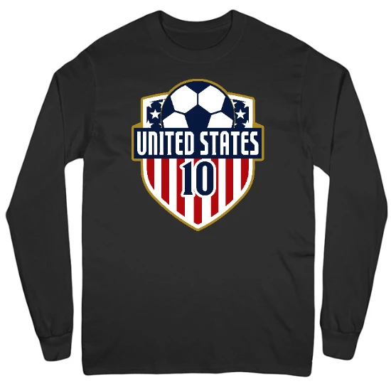 USA World Soccer National Team Mens Long Sleeve T-Shirt